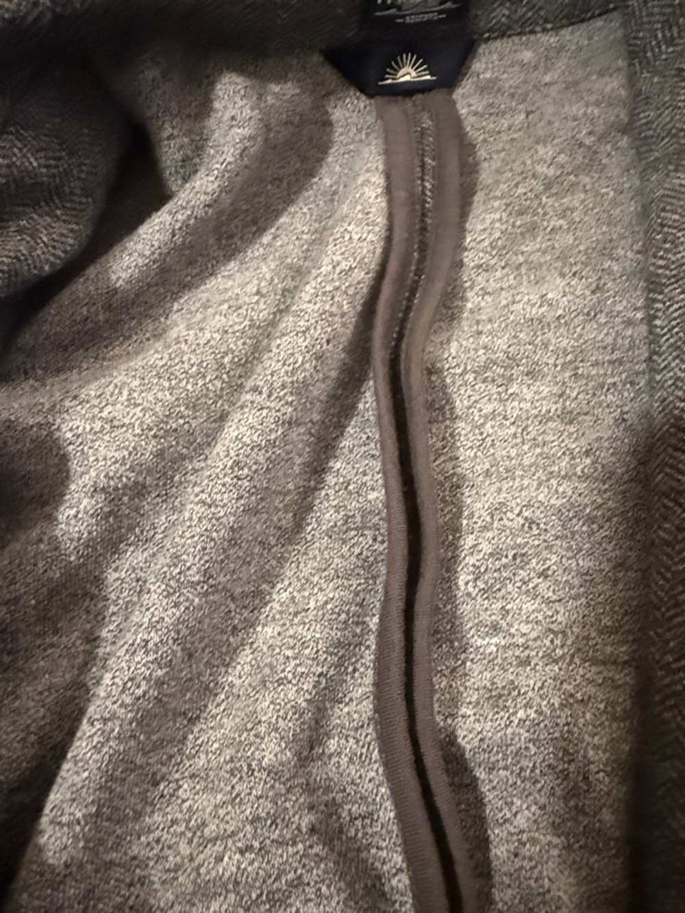 Faherty reserve the Inlet Blazer organic cotton blend herringbone gray size L - Picture 7 of 9